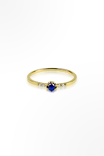 H&E《輕珠寶》圓形藍寶石戒指