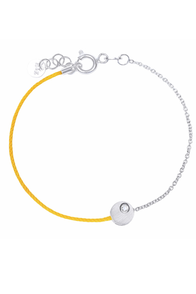 H&E《輕系列》Lite Round Bracelet 單鑽霧面圓型繩手鍊